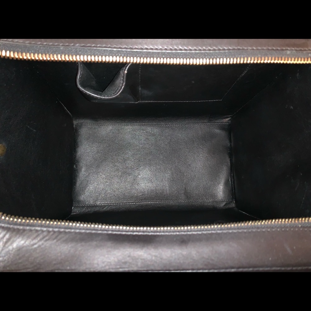 Celine black/ tan leather/ blue suede mini luggage - Picture 4 of 4